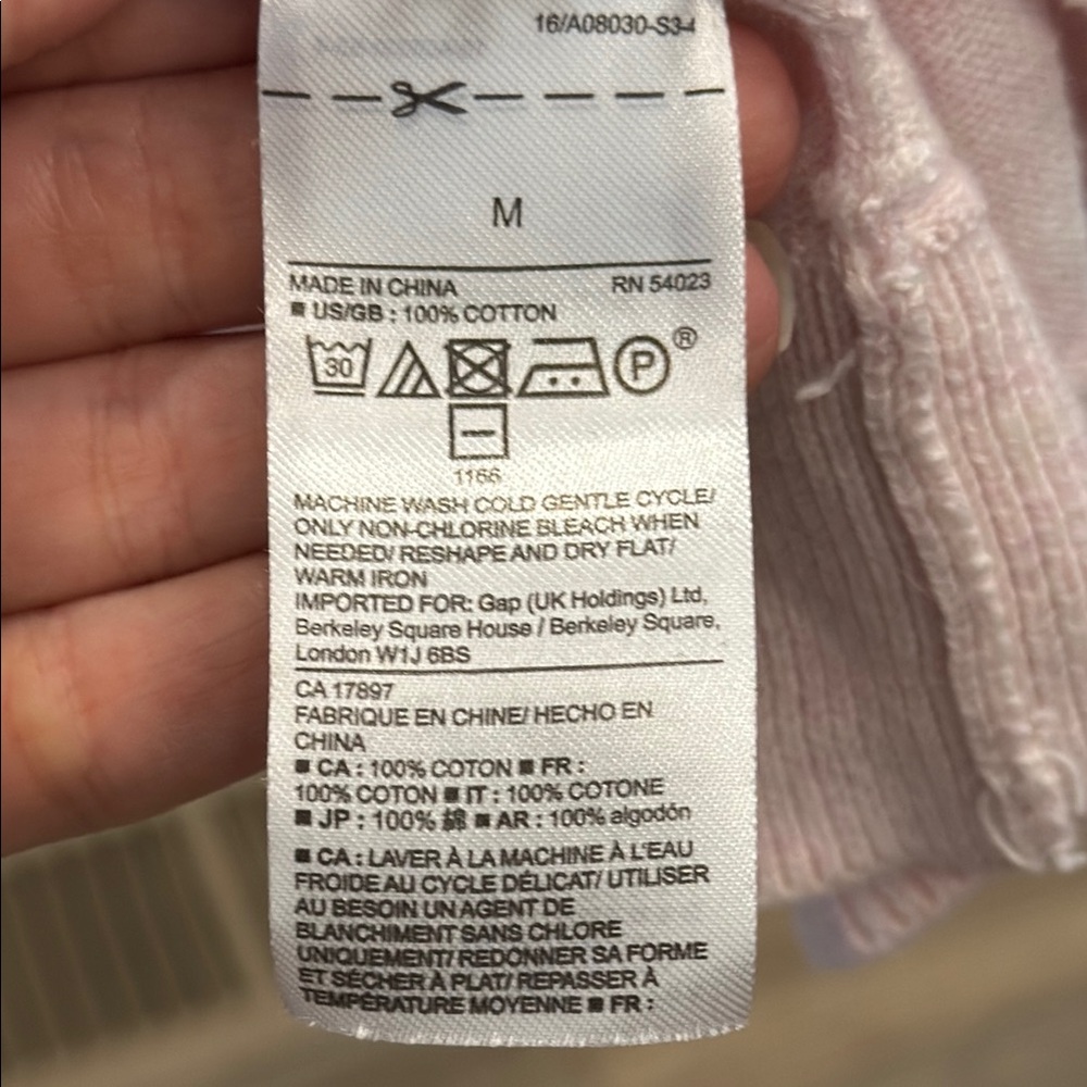 GAP Factory Light Pink Open-Front Cardigan - Picture 5 of 11